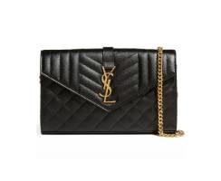 YSL Tri-Quilted Wallet on Chain